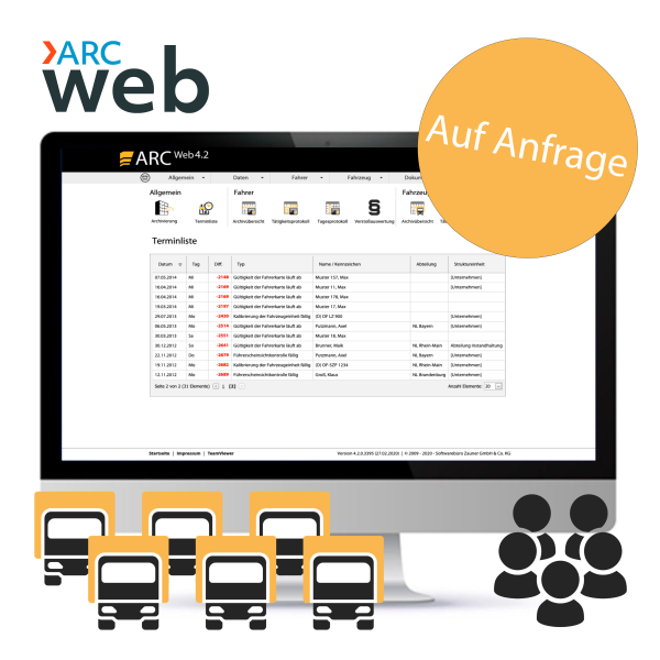 ARC WEB Professional 3 - ab 500 Fahrzeugen, inkl. 7 User