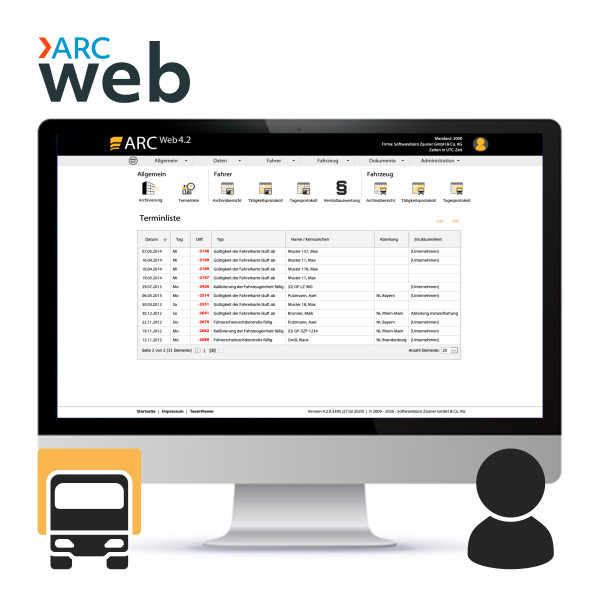 ARC WEB Basis 1 - bis 5 Fahrzeuge